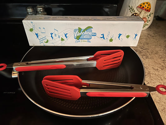 Silicone 2pc Spatula Tong Set