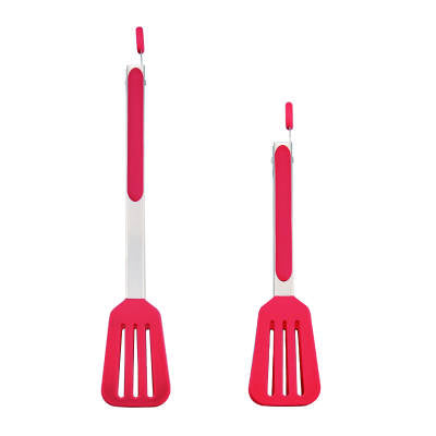 Silicone 2pc Spatula Tong Set